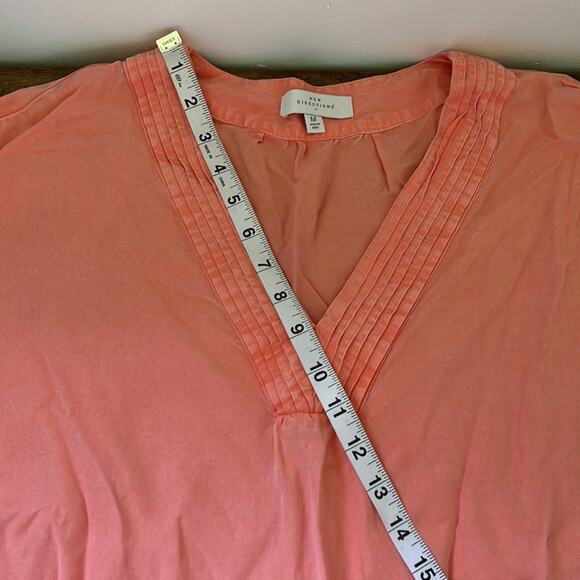New Directions Peach Colored Short Sleeve Mini Dress - Picture 7 of 9